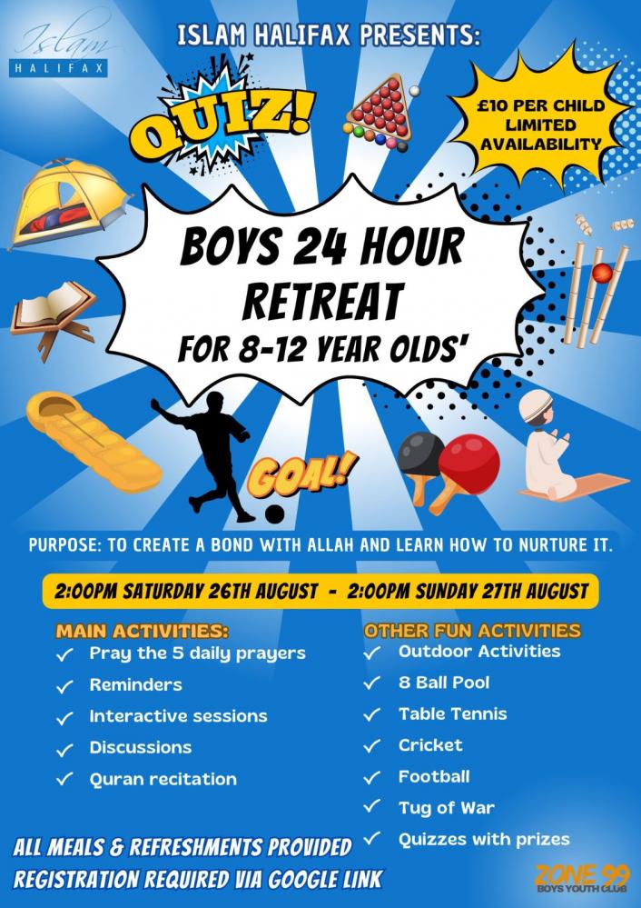 24HR RETREAT FOR BOYS ONLY