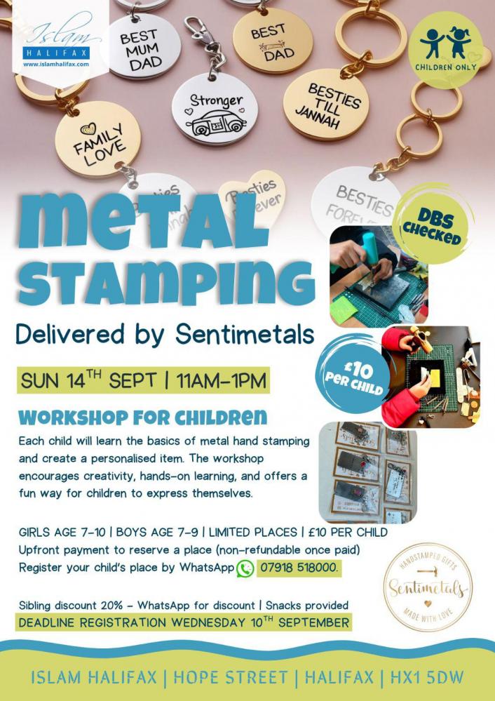 Metal stamping children's Workshop